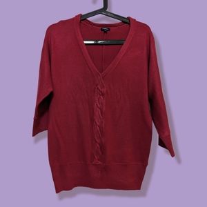 Reitman's Magenta Cable Design Sweater, Size Medium